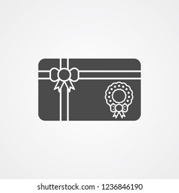 Christmas gift card vector icon sign symbol