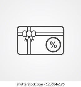 Christmas gift card vector icon sign symbol