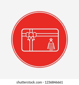 Christmas gift card vector icon sign symbol