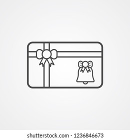 Christmas gift card vector icon sign symbol