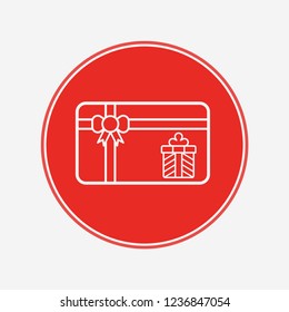 Christmas gift card vector icon sign symbol