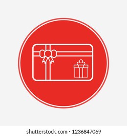Christmas gift card vector icon sign symbol