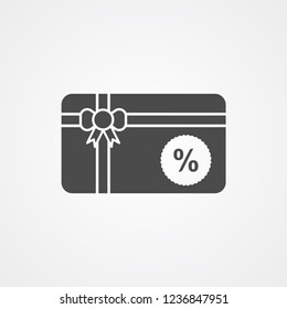 Christmas gift card vector icon sign symbol