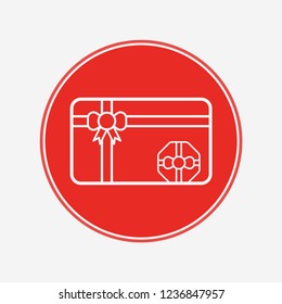 Christmas gift card vector icon sign symbol