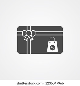 Christmas gift card vector icon sign symbol