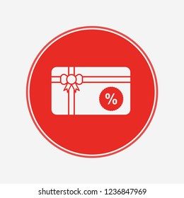 Christmas gift card vector icon sign symbol