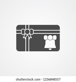 Christmas gift card vector icon sign symbol