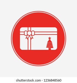 Christmas gift card vector icon sign symbol