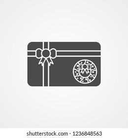Christmas gift card vector icon sign symbol