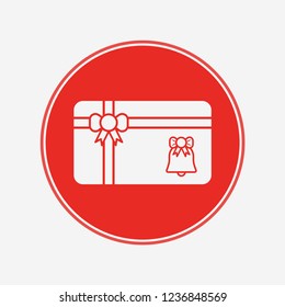 Christmas gift card vector icon sign symbol