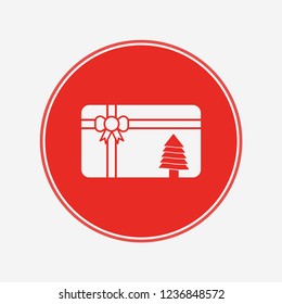 Christmas gift card vector icon sign symbol