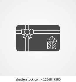 Christmas gift card vector icon sign symbol