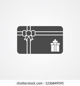 Christmas gift card vector icon sign symbol