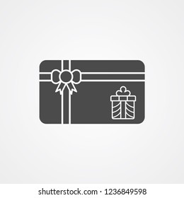 Christmas gift card vector icon sign symbol