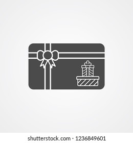 Christmas gift card vector icon sign symbol