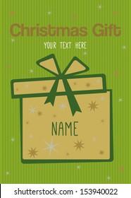 Christmas gift card or voucher. Separate layers for easy editing.