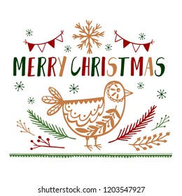 Christmas gift Cards Posters.Typography decoration holiday. Template for Greeting Scrapbooking, Congratulations, Invitations, Stickers, Planners.Vector illustration