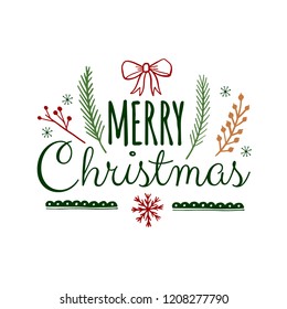 Christmas gift Cards Posters.Typography decoration holiday. Template for Greeting Scrapbooking, Congratulations, Invitations, Stickers, Planners.Vector illustration