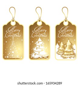 Christmas gift cards with Christmas trees