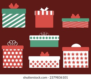 Christmas Gift Decor Vector Illustration