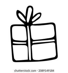 Christmas gift doodle illustration hand drawn style