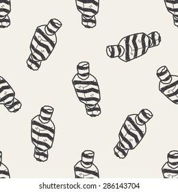 Christmas gift doodle seamless pattern background