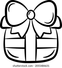 Christmas gift drawing sketch for coloring