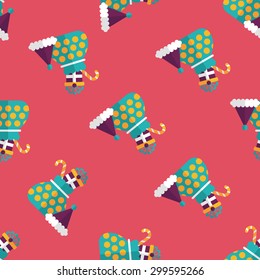 Christmas gift flat icon, eps10 seamless pattern background
