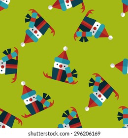 Christmas gift flat icon,eps10 seamless pattern background