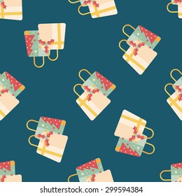 Christmas gift flat icon,eps10 seamless pattern background