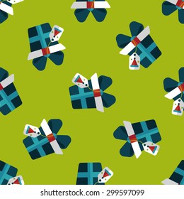 Christmas gift flat icon,eps10 seamless pattern background
