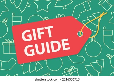 Christmas Gift Guide Concept- Vector Illustration