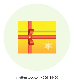 Christmas Gift Icon Flat