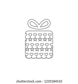 Christmas gift icon illustration vector symbol. xmas icon vector