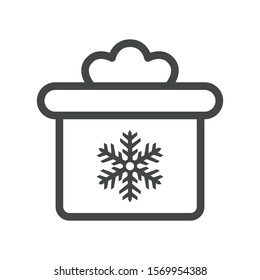 Christmas gift icon isolated on white background. Gift box symbol modern, simple, vector, icon for website design, mobile app, ui. Vector Illustration