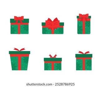 Christmas gift icon set. Gift box icon set. Gift boxes with ribbon icons Set. Christmas gift icon illustration vector symbol