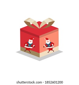 Christmas Gift Icon Vector Flat Background