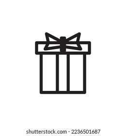 christmas gift icon vector illustration on white background.