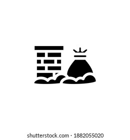 Icono de regalo de Navidad en vector. Logotipo