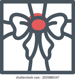 Christmas gift, illustration, vector, on a white background.