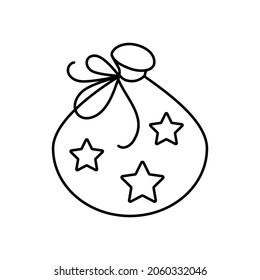 Christmas gift for laser cutting. Vector illustration. 