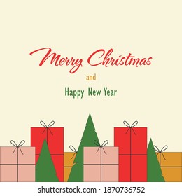 Christmas Gift - New Year box - Stock Vector Illustration
