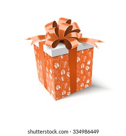 Christmas gift. New Year concept. Vector Illustration