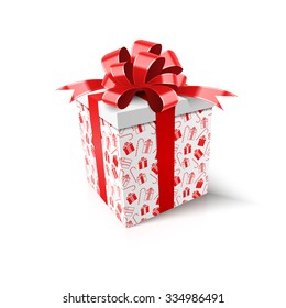 Christmas gift. New Year concept. Vector Illustration