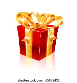 Christmas gift. New year vector.