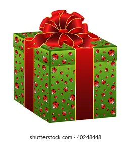 christmas gift on a white background