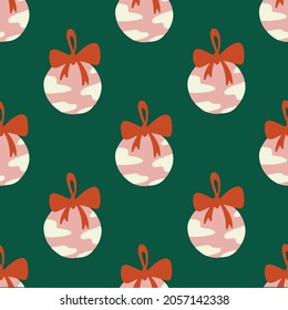 Christmas Gift Pattern Background. Social Media Post. Christmas Decoration Vector Illustration.