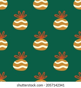 Weihnachtsgeschenk-Musterhintergrund. Social Media Post. Weihnachtsdekoration Vektorgrafik.