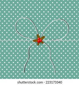 Christmas gift with polka dots
