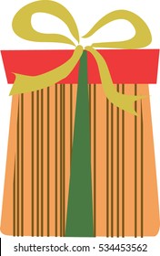 Christmas gift or present vector illustration 